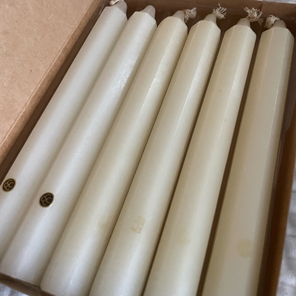 VTG SET OF 6 PARTYLITE 8" DINNER CANDLES UNSCENTED COLOR IVORY - Picture 2 of 6
